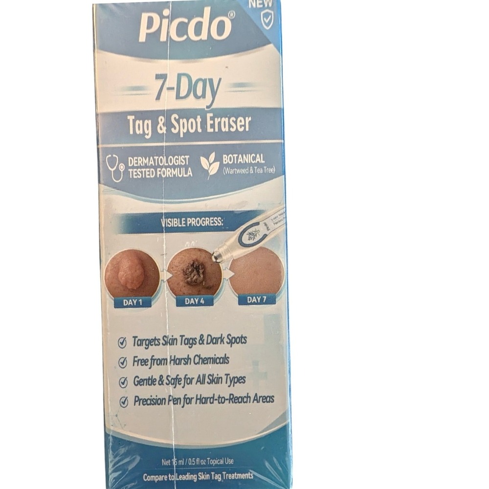Picdo 7-Day Tag & Spot Eraser Skin Tag Remover Precision Pen 15ml 0.5oz NEW
